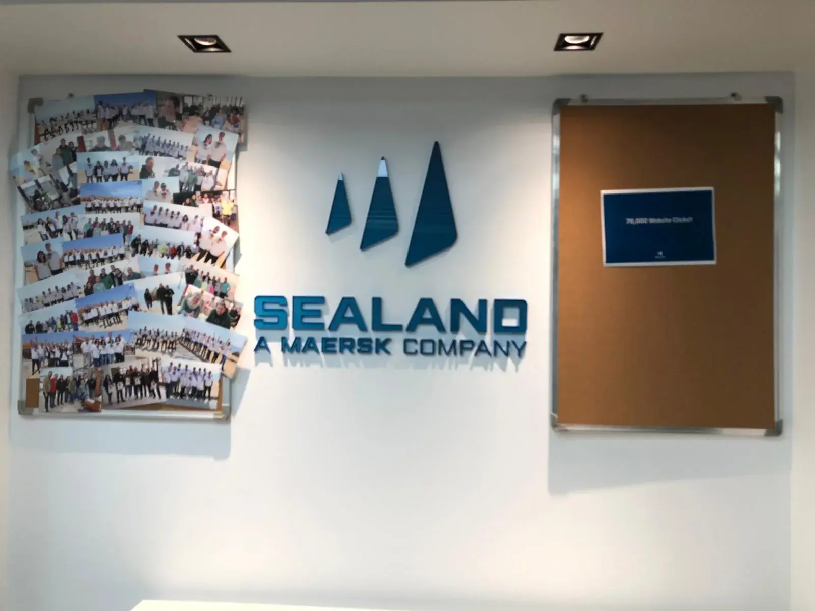 Sealand a Maersk Company 3D office sign with dimensional lettering — 3D Built-Up Letters example for Mayfair W1