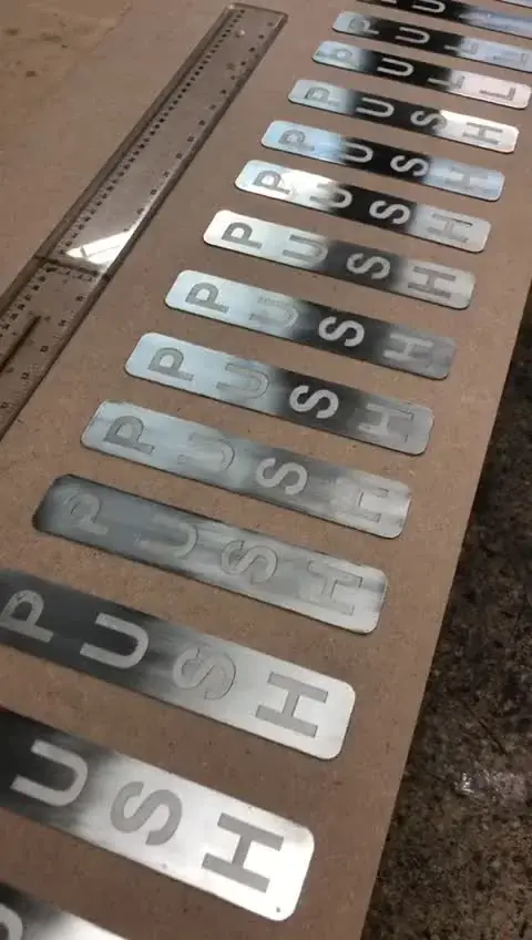 Metallic push door sign production shown in a 3D Built-Up Letters project video still — 3D Built-Up Letters example for Hampstead NW3