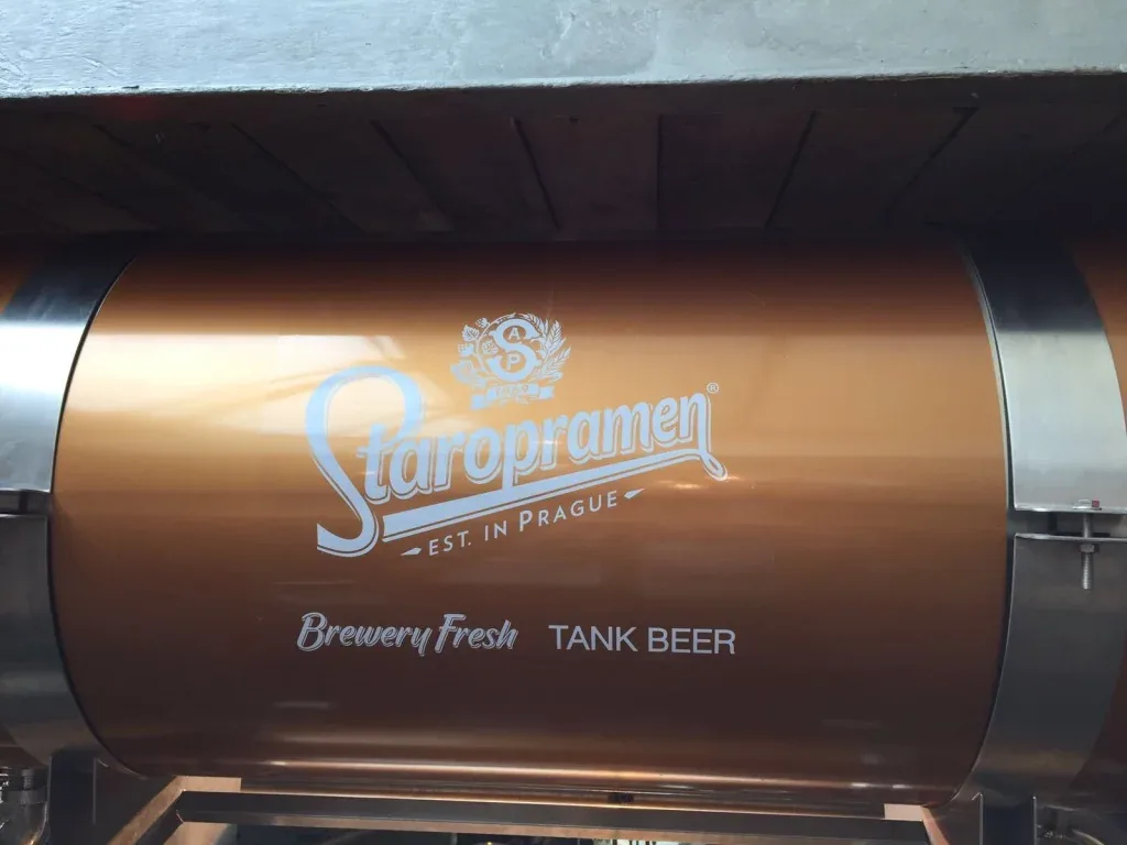 Staropramen Brewery Fresh logo vinyl on a copper beer tank, gallery image 32