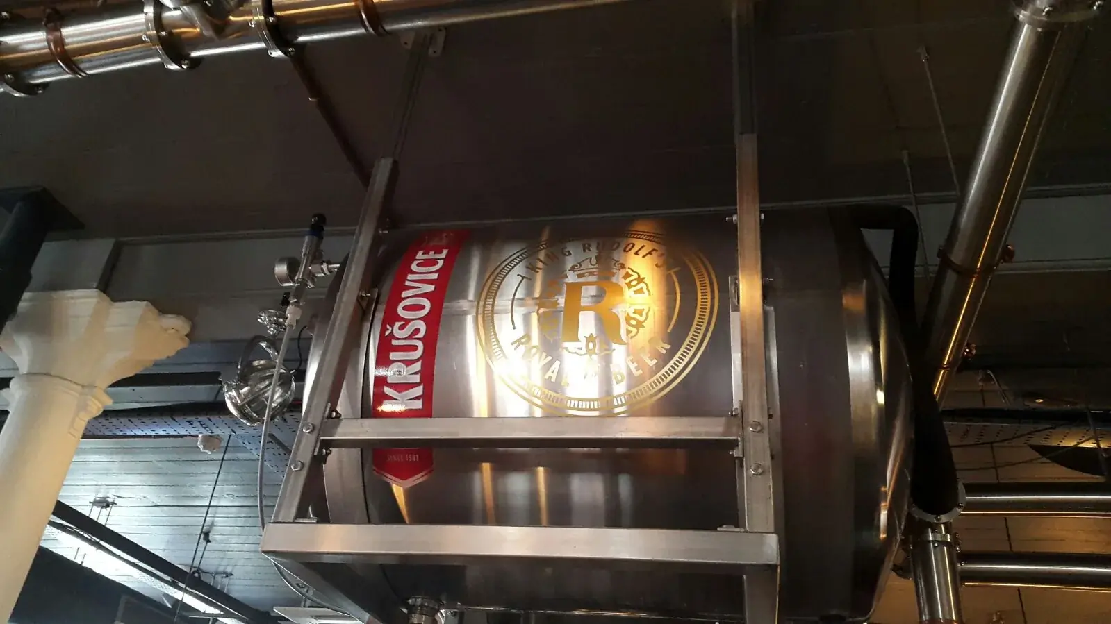 Krušovice branded beer tank mounted above the bar, gallery image 35