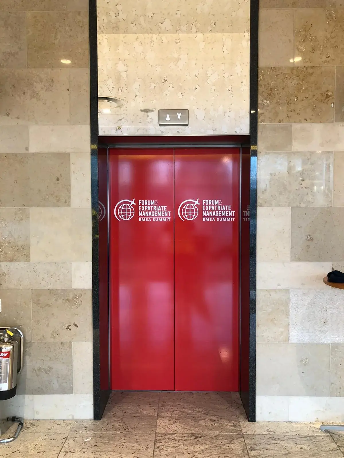 YASC welcome and information desk with event branding