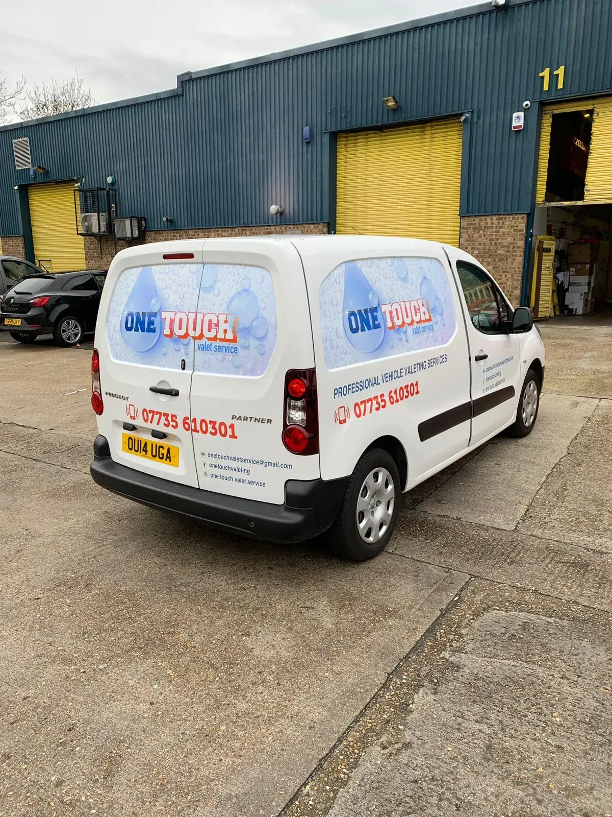One Touch commercial van branding with services and contact information — Van Graphics example for Barking IG11