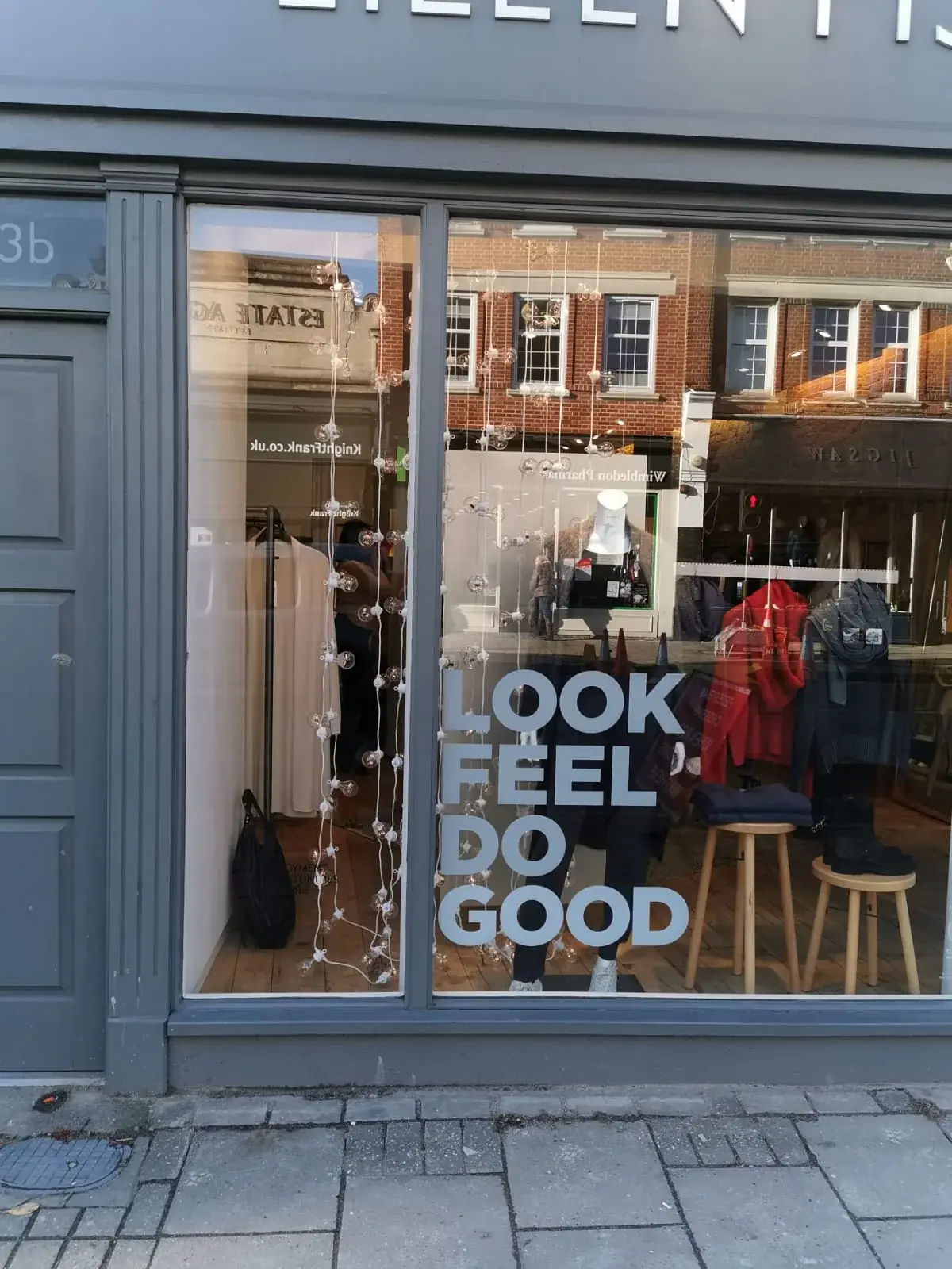 Branded Look and Feel window graphic viewed across the retail frontage